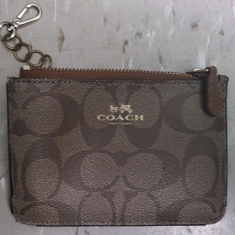 Coach ID coin/card holder keychain wallet